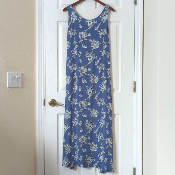 Jackpot by Carli Gry Dresses & Skirts - Jackpot by Carli Gry 90's Vintage Floral Sleeveless Sheath Maxi Dress Blue 1